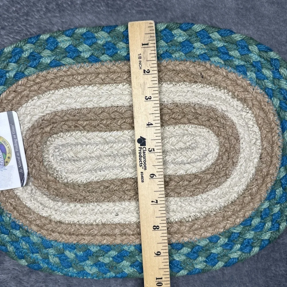 Earth Rugs 2 Items Gecko Lizard Kokopelli‎ Braided Jute Trivet Hot Pad Table Mat